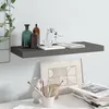 Image de vidaXL 323790 vidaXL Floating Wall Shelf High Gloss Grey 60x23,5x3,8 cm MDF