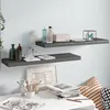 Image de vidaXL Étagère murale flottante 2 pcs Gris brillant 80x23,5x3,8 cm MDF