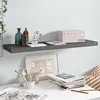Image de vidaXL Étagère murale flottante Gris brillant 90x23,5x3,8 cm MDF