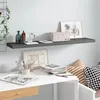 Image de vidaXL Étagère murale flottante Gris brillant 120x23,5x3,8 cm MDF