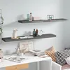 Image de vidaXL Étagères murales flottantes 2 pcs gris brillant 120x23,5x3,8 cm