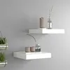 Image de vidaXL Étagères murales flottantes 2 pcs blanc 23x23,5x3,8 cm MDF323803