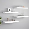 Image de vidaXL Étagères murales flottantes 4 pcs Blanc 50x23x3,8 cm MDF323810