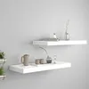 Image de vidaXL Étagères murales flottantes 2 pcs blanc 60x23,5x3,8 cm MDF323812