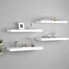 Image de vidaXL Étagères murales flottantes 4 pcs blanc 60x23,5x3,8 cm MDF323813