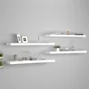 Image de vidaXL Étagères murales flottantes 4 pcs blanc 90x23,5x3,8 cm MDF323819