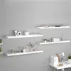 Image de vidaXL Étagères murales flottantes 4 pcs blanc 120x23,5x3,8 cm MDF