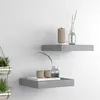 Image de vidaXL Étagères murales flottantes 2 pcs gris 23x23,5x3,8 cm MDF323845