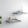 Image de vidaXL Étagères murales flottantes 2 pcs Gris 40x23x3,8 cm MDF