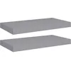 Image de vidaXL vidaXL Étagères murales flottantes 2 pcs Gris 50x23x3,8 cm MDF