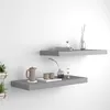 Image de vidaXL Étagères murales flottantes 2 pcs Gris 60x23,5x3,8 cm MDF323854