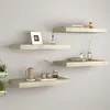 Image de vidaXL Étagères murales flottantes 4 pcs chêne 60x23,5x3,8 cm MDF