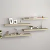 Image de Vidaxl Étagères Murales Flottantes 4 Pcs Chêne 80x23,5x3,8 Cm Mdf