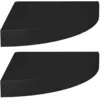Image de vidaXL ?tagÂ¿Â¿res d'angle flottantes 2 pcs Noir 25x25x3,8 cm MDF