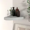 Image de vidaXL Étagère d'angle flottante gris 25x25x3,8 cm MDF323901