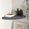 Image de vidaXL Étagère d'angle flottante gris brillant 35x35x3,8 cm MDF323913