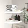 Image de vidaXL Étagères d'angle flottantes 2 pcs blanc 35x35x3,8 cm MDF323917