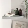 Image de vidaXL Étagère d'angle flottante gris 35x35x3,8 cm MDF323922