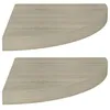 Image de vidaXL ÃtagÃ¨res d'angle flottantes 2 pcs ChÃªne 35x35x3,8 cm MDF