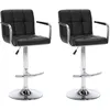 Image de vidaXL Vidaxl Tabourets De Bar 2 Pcs Noir Similicuir