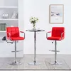 Image de vidaXL Tabourets de bar lot de 2 rouge similicuir323625
