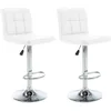 Image de vidaXL Vidaxl Tabourets De Bar 2 Pcs Blanc Similicuir