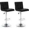 Image de vidaXL Vidaxl Tabourets De Bar 2 Pcs Noir Similicuir