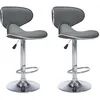 Image de vidaXL Tabourets De Bar 2 Pcs Gris Similicuir - Vidaxl