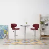 Image de vidaXL Tabourets de bar 2 pcs Rouge bordeaux Similicuir