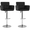 Image de vidaXL Tabourets de bar lot de 2 noir similicuir323654