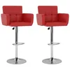 Image de vidaXL Vidaxl Tabourets De Bar Lot De 2 Rouge Similicuir