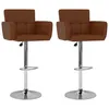 Image de vidaXL Vidaxl Tabourets De Bar Lot De 2 Marron Similicuir