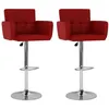 Image de vidaXL Tabourets de bar lot de 2 rouge bordeaux similicuir323659