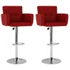 Image de vidaXL Vidaxl Tabourets De Bar Lot De 2 Rouge Bordeaux Similicuir