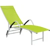 Image de vidaXL Vidaxl Chaise Longue Textilène Et Aluminium Vert