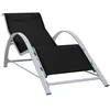 Image de vidaXL Chaise longue textilène et aluminium noir310533
