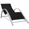 Image de vidaXL Vidaxl Chaise Longue Textilène Et Aluminium Noir