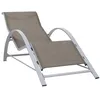 Image de vidaXL Chaise longue textilène et aluminium taupe