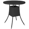 Image de vidaXL Table de jardin Noir 70x70x73 cm Résine tressée