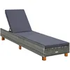 Image de vidaXL Vidaxl Transat Avec Coussin Résine Tressée Gris
