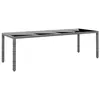 Image de vidaXL Table de jardin 250x100x75 cm Verre trempé et Résine tressée310593