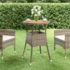 Image de vidaXL Table de jardin Ø60x75 cm Acacia et résine tressée Gris310603