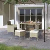Image de Vidaxl Jeu De Chaise Et Tabouret De Jardin 4 Pcs RÃ©sine TressÃ©e Beige