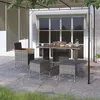 Image de Vidaxl Jeu De Chaise Et Tabouret De Jardin 4 Pcs RÃ©sine TressÃ©e Gris