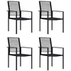 Image de vidaXL Chaises de jardin lot de 4 Rotin PVC Noir312172