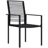 Image de Vidaxl Chaises De Jardin Lot De 4 Rotin Pvc Noir