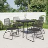 Image de Vidaxl Chaises De Jardin 4 Pcs Noir 58x59x85,5 Cm Rotin Pvc
