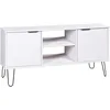 Image de vidaXL Vidaxl Meuble Tv New York Range Blanc Bois De Pin Massif