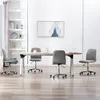 Image de vidaXL Chaises à manger lot de 4 gris clair tissu