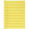 Image de vidaXL Écran de balcon Jaune et blanc 120x500 cm PEHD